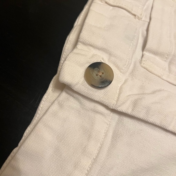 Anthropologie Pilcro White Denim Cropped Wide-Leg Jeans Size 30 - Picture 4 of 9